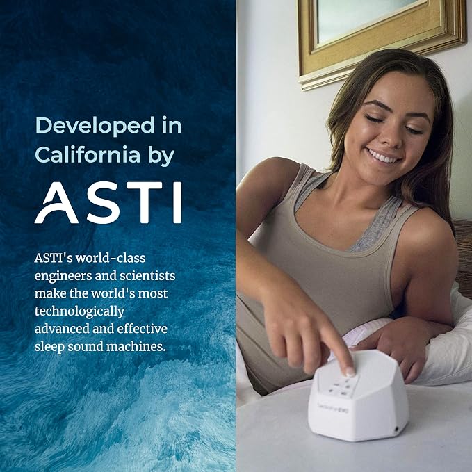 Adaptive Sound Technologies LectroFan EVO - Non-Looping Sound Machine for Sleep - Soothing Noise - Convenient Sleep Timer - Lightweight Build - USB-Powered - White