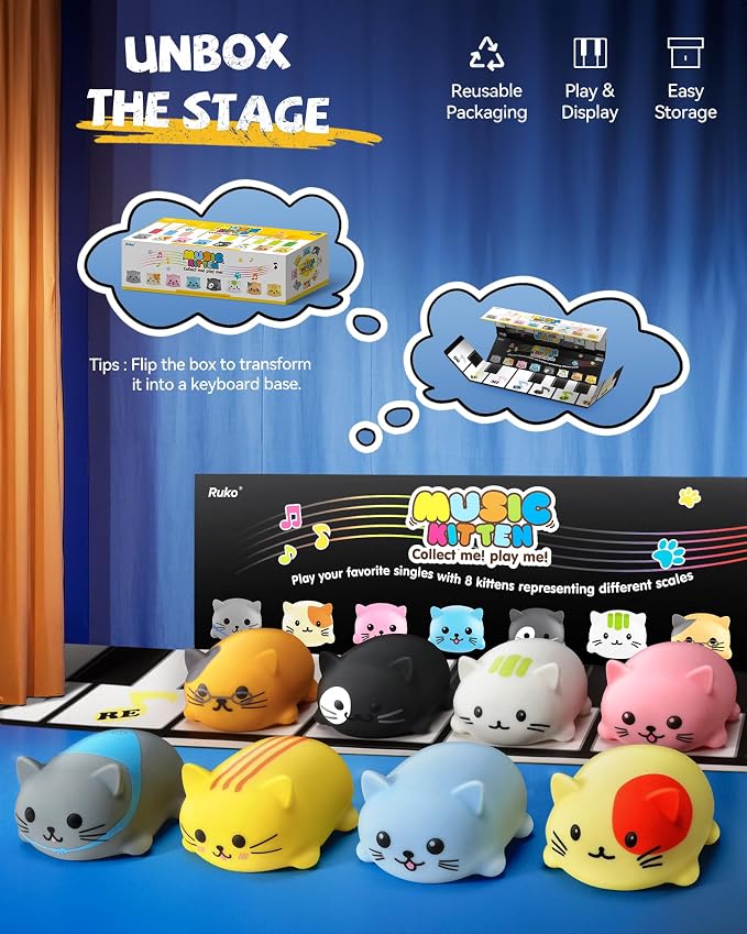 Ruko 1701 Musical Cats Piano Keyboards and 1088 Gold Smart Robot for Kids