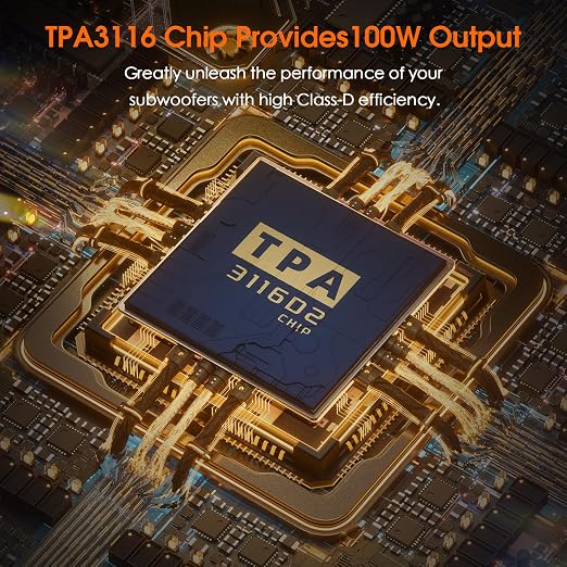 Nobsound Mini Mono Subwoofer Amplifier: 100W HiFi Amp with TPA3116 & Low-Pass Filter for Home Theater, Bass Shaker, Gaming, Subwoofer, Speaker (NS-21G)