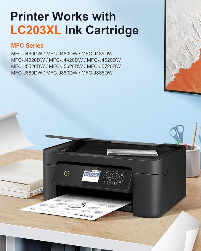 E-Z Ink Pro LC203XL Compatible Ink Cartridge Replacement for Brother LC203 XL LC201 to Use with MFC-4320DW MFC-J4420DW MFC-J4620DW MFC-J460DW MFC-J480DW MFC-J485DW MFC-J5520DW J5620DW (Black, 3 Pack)