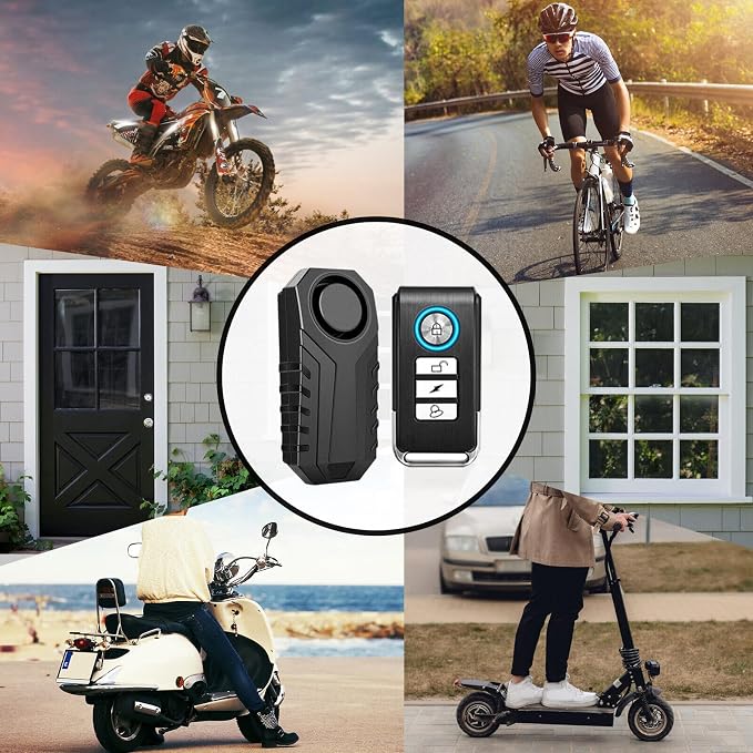 Bicycle Alarm System Anti Theft,USUPERINK Bike Alarms for Ebikes,113dB Bike Alarm,IP65 Waterproof,7 Levels of Sensitivity Adjustment,Suitable for Bicycles,Motorcycles,Electric Scooters,Ebike,10PK
