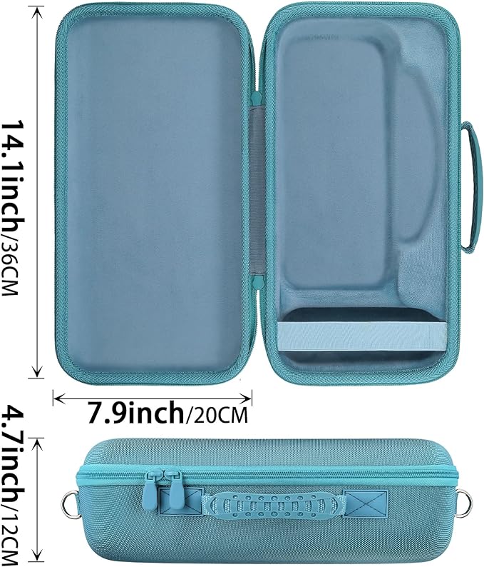 for Bose SoundLink Max Portable Speaker Hard Protective Case, Portable Travel Case Replacement with Shoulder Strap and Handle (Blue Case) - co2CREA
