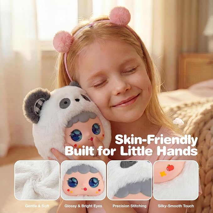 Interactive AI Smart Plush Toy - Soft Talking Companion, Emotional Eyes, Screen-Free Multilingual Learning, Bedtime Storyteller, White Noise, Parental Control App, Gift for Kids 3+, Panda