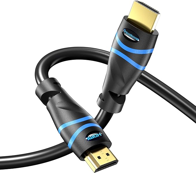 BlueRigger 8K HDMI Cable 6 FT - 3 Pack (8K 60Hz, 4K 120Hz, 48Gbps HDMI Cord, HDR10+, High Speed HDMI Cable 8K with Ethernet, eARC, 3D, HDCP 2.3) - Compatible with PS5, Xbox, Roku, Apple TV, Switch, PC