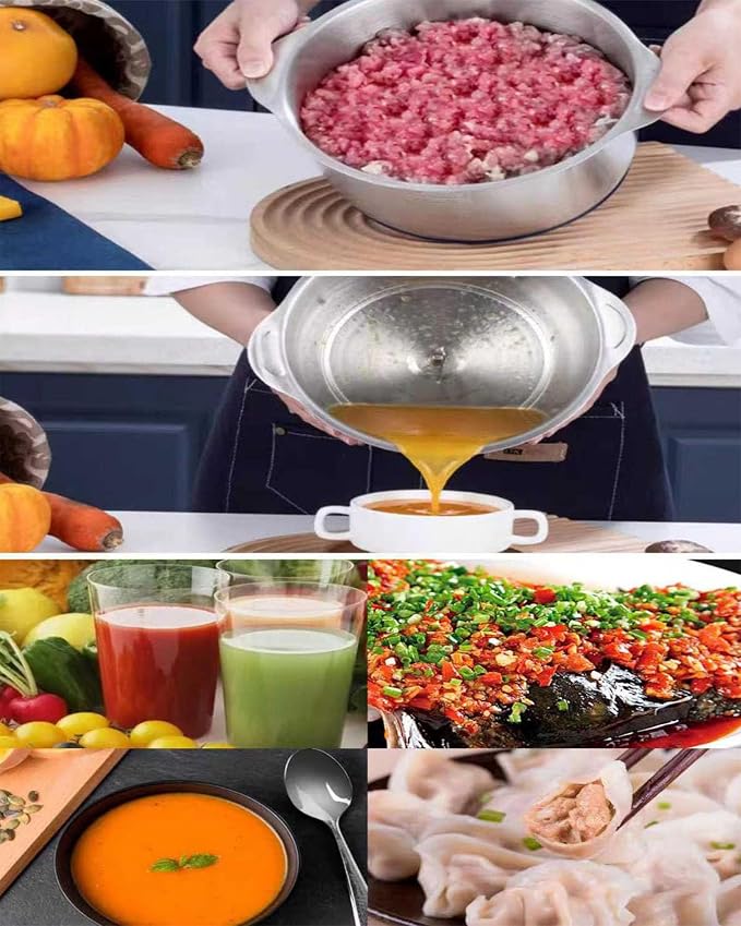 5L Electric Meat Grinder and Chopper, 500W Stainless Steel Processor with 5 Speeds, 6 Blades, Safety Lock, Overheat Protection, for Meat, Vegetables, Garlic, Nuts and Purees