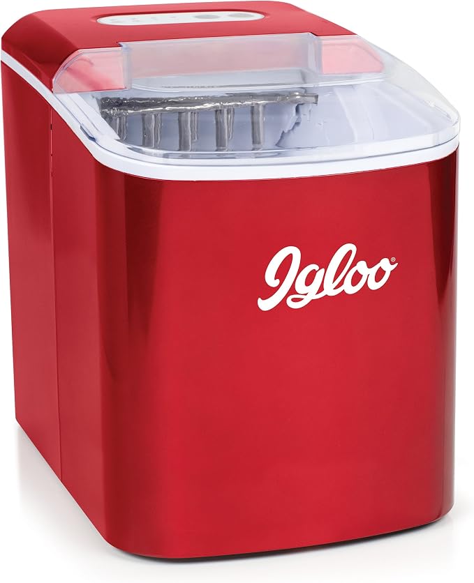 Igloo 26-lb Automatic Electric Countertop Ice Maker, 9 Cubes in 7 Mins & SereneLife Digital Safe & Lock Box for Cabinets, Home, Office, or Hotels, 12.2" x 7.8