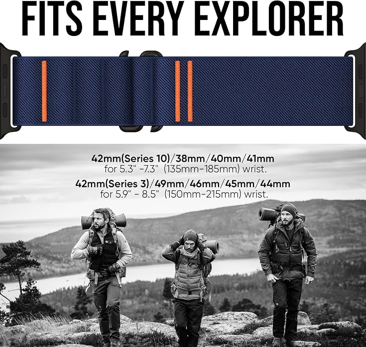 Suitisbest 2 Pack Sport Band Compatible with Apple Watch Ultra Band 49mm 46mm 45mm 44mm 42mm 41mm 40mm 38mm, Stretchy Sport Loop Strap for iWatch Series 11 10 9 8 7 6 5 4 3 2 1, SE 3 2 1, Ultra 3 2 1