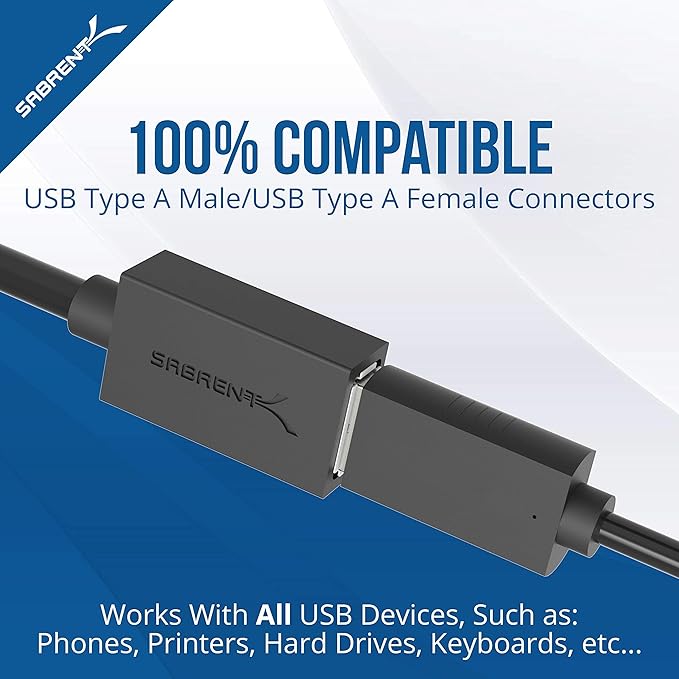 SABRENT USB to Serial (9 Pin) DB 9 RS 232 Converter Cable, Prolific Chipset, HEXNUTS+ USB 3.0 Extension Cable A Male to A Female [Black] 3 Feet