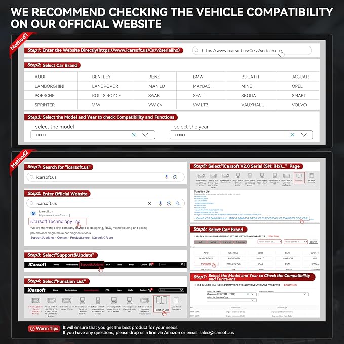 OBD2 Scanner Diagnostic Tool for Porsche/Cayenne, iCarsoft POR V2.0 Code Reader Battery Registration for Porsche, All System in-Depth Scan, with Oil Reset/SAS/EPB/BMS/ETC/DP/BLD/INJ, Battery Test