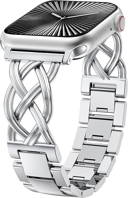 TOYOUTHS Dressy Bracelet Compatible with Apple Watch Bands 38/40/41/42/44/45/46/49mm Women, Celtic Stainless Steel Metal Fancy Nice Pretty Strap for iWatch Series 11 10 9 8 7 6 5 4 Ultra/SE 3 2 1
