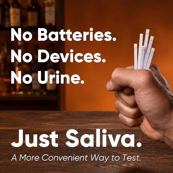 Prime Screen Saliva Alcohol Test Strip, High Accurate Home Test, Result in 2 Minutes - 25 Tests