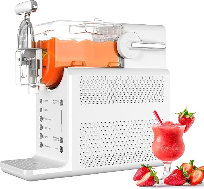 Slushie Machine for Home: 68oz Single-Tank Frozen Drink Maker with Rapid Chill Technology, Self-Cleaning System & 5 Drink Modes, Keep Drinks Cold up to 12 Hours, ETL Certified, White