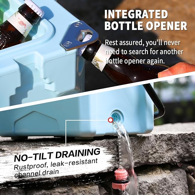 EchoSmile 12/18/25 Quart Rotomolded Cooler, Built to Stand up to The Rigors of The Journey