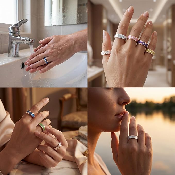 Smart Ring for Women Gift, Fitness & Vital Signs Monitoring, Sleep Tracker/Remote Photography/No Subscription(Pink,10#)