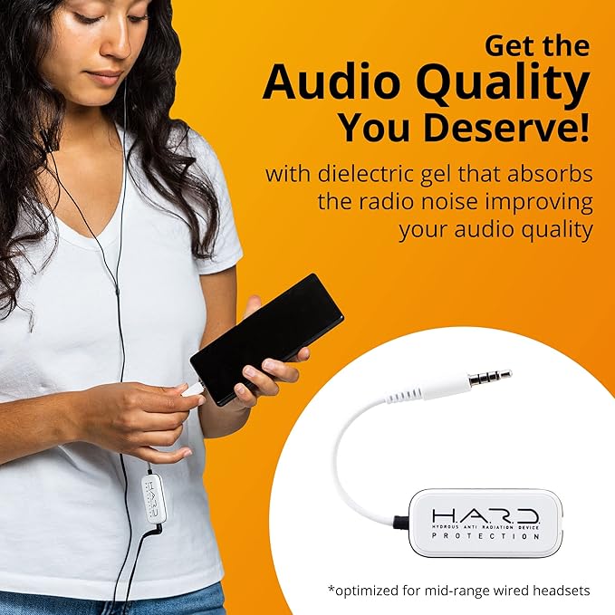SYB Shield Your Body Headset Audio Quality Enhancer, Air Tube Alternative, Wire Headphone Audio Filter, Headphone Jack Adapter Compatible with 5G Devices, Includes USB C to 3.5mm Audio Adapter