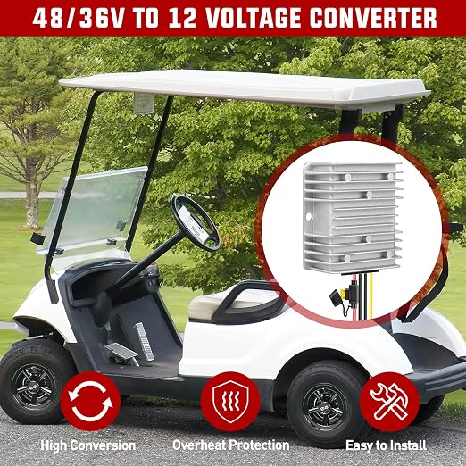 Nilight 48V 36V to 12V Voltage Converter 240W 20A Regulator Step Down to 12VDC Waterproof DC Convert Reducer Power Supply Transformer Module for Golf Cart Scooters