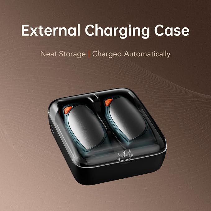 Hand Warmers Rechargeable 2 Packs, Double Sided Heating with AI Charging Case, 14000mAh Electric Hand Warmer Ultra Long Battery Life, Portable Heater Gifts for Christmas,Camping,Hunting