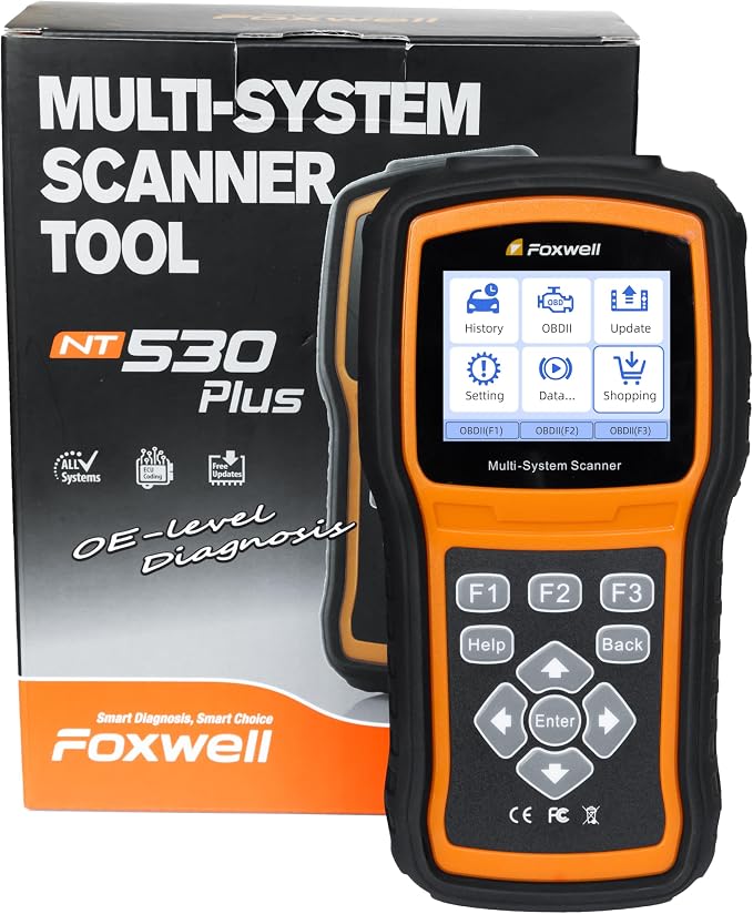 FOXWELL NT530 for Porsche - All Systems, All Maintenance Service - Bidirectional Diagnostic Scan Tool OBD2 Scanner Automotive Code Reader ABS Bleed SRS Airbag SAS TPMS TPS EPB Oil Reset CKP