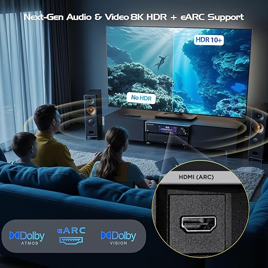 10K 8K HDMI Cable 10FT 10-Pack, High Speed HDMI 2.1 Cord 48Gbps,/4K@144Hz/120Hz/240Hz/8K@60Hz@240Hz with eARC/ARC, HDCP2.3/2.2, 3D HDR10+ for PC, HDTV,Monitor, Projector, PS5, Xbox, Soundbar