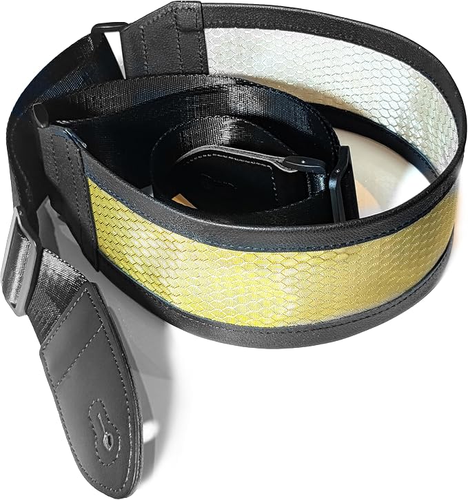 Dragon Crystal Mesh Black Gold Guitar Strap Body Strap Longer Wider Breathable Leather Ultra light Ultra thin High strength Suitable For Electric Bass Traditional Guitar Instruments