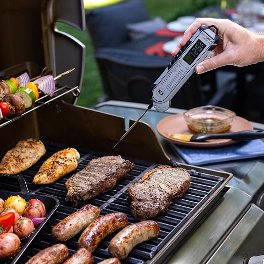 Maverick Pro‑Temp Digital Meat Thermometer PT‑100BBQ, Instant Read with Backlit Display, Oven Safe, Calibration Feature, Grill, Smoker & BBQ Temperature Probe