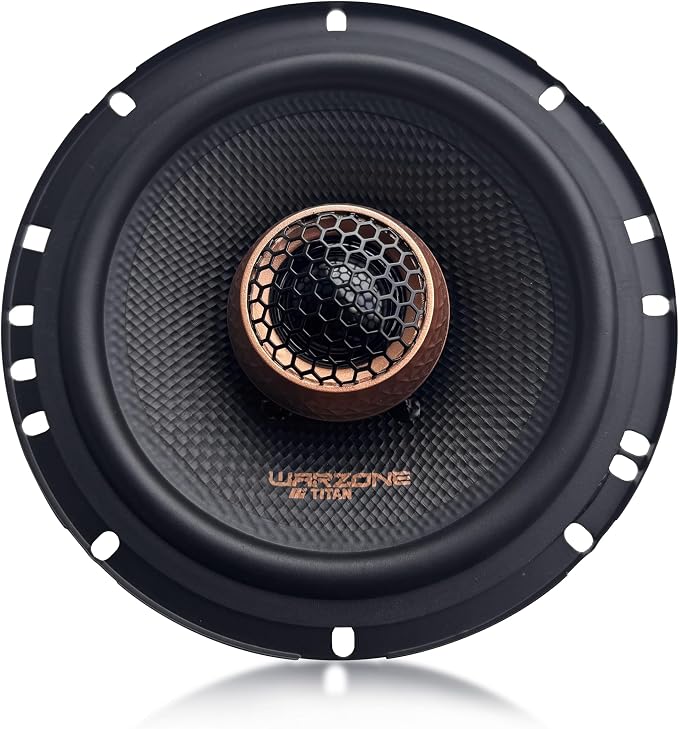 Warzone 2X WZ65PTi 6.5-Inch Super Coaxial Speaker Pair, 4 Ohm, 450W Max, 120W RMS, 92dB Sensitivity, Ferrite Woofer & PEI Dome Tweeter for Pro Car Audio