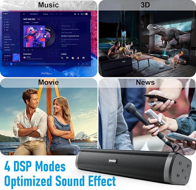 Dnil Portable Long bar Speaker, Bluetooth Wireless Speaker, Powerful Speaker for Home Use, Outdoor Parties, Beach, and Travel