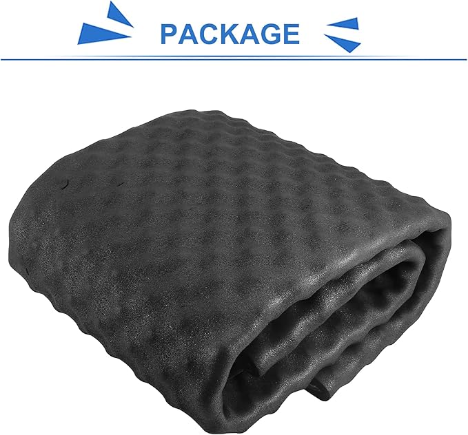 uxcell Car Studio Sound Acoustic Absorption Heatproof Wave Foam Deadener Mat 59.1"x39.4" 16.1sqft