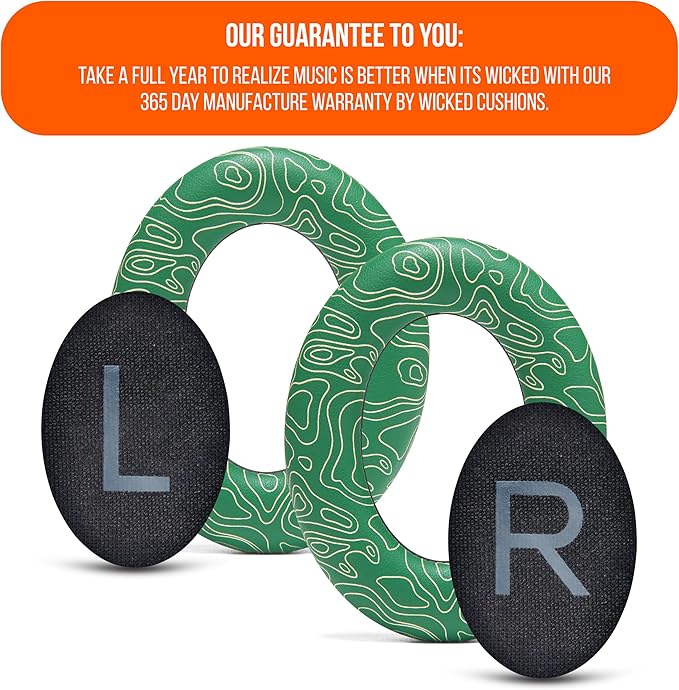 WC Wicked Cushions Upgraded Replacement Ear Pads for Bose 700 Noise Cancelling Headphones (NC700) - Softer PU Leather, Luxurious Memory Foam, Added Thickness, Extra Durable Ear Cushions | Emerald Tide
