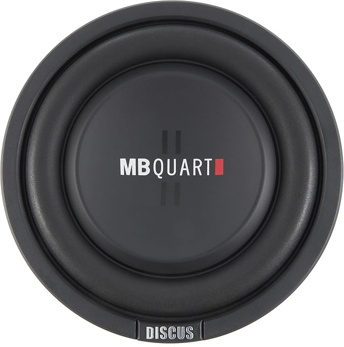 MB Quart 8 Inch 400 Watt MAX 200 Watt RMS 4 Ohm Dual Voice Coil, Shallow Slim Subwoofer for Car Audio Sound System, Single Speaker - DS1-204