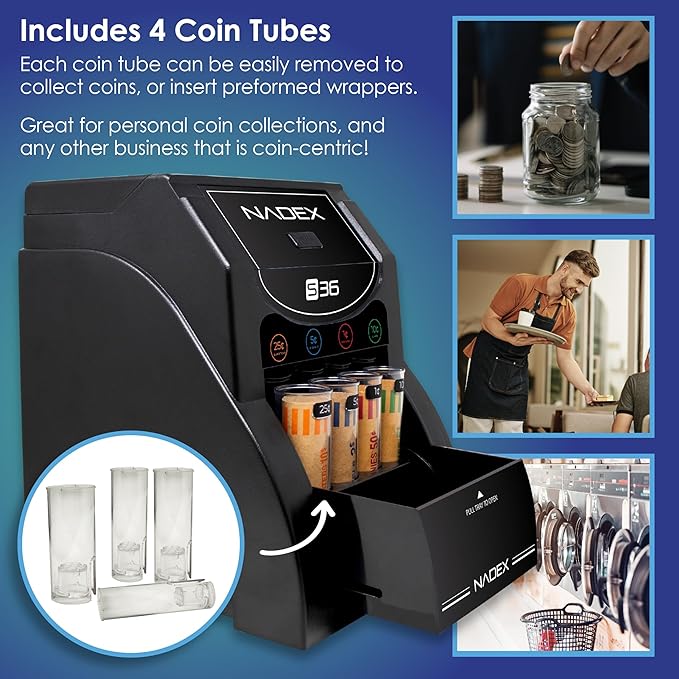 Nadex 36SN Automatic Coin Sorter and Wrapper