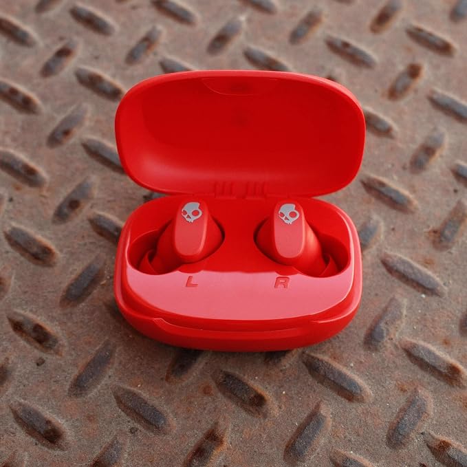 Skullcandy Smokin’ Buds 360 Wireless Earbuds, Bluetooth Headphones, Noise Isolating Fit, Up to 20 Hours Battery, IPX4 Sweat and Water Resistant, Microphone for iPhone Android - Plasma