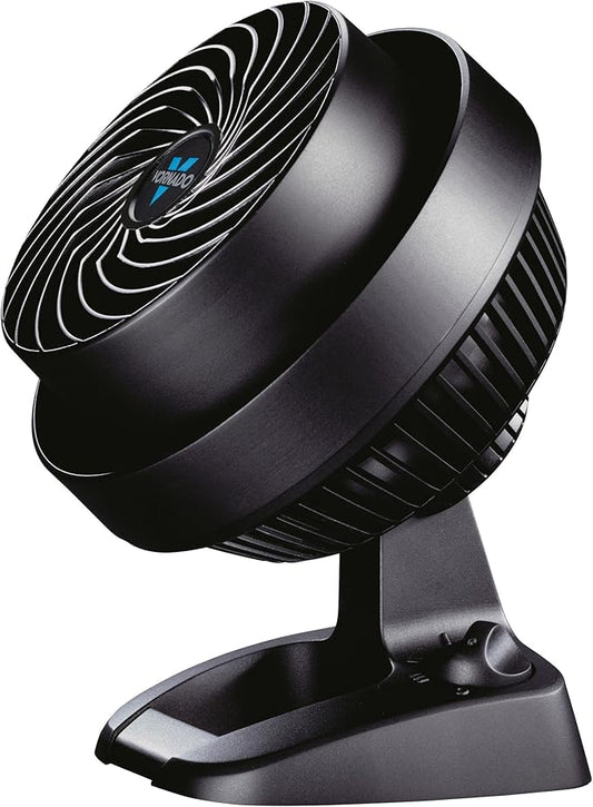 Vornado 530 Compact Air Circulator Fan, 3-Speed Manual Control, Adjustable Tilt, Whole Room Cooling, Black Floor Fan for Bedroom and Office, Vortex Action, 65 ft Range
