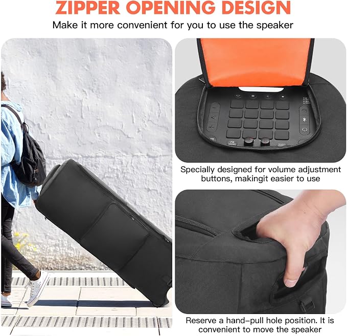 LEFOR·Z Speaker Case Compatible with JBL PartyBox 1000,Bottomless Speaker Dust Cover Storage Bag Fits for JBL PartyBox 1000 for Outdoor Travel,Portable Cover Only(Without Wheels and Pull Rod)