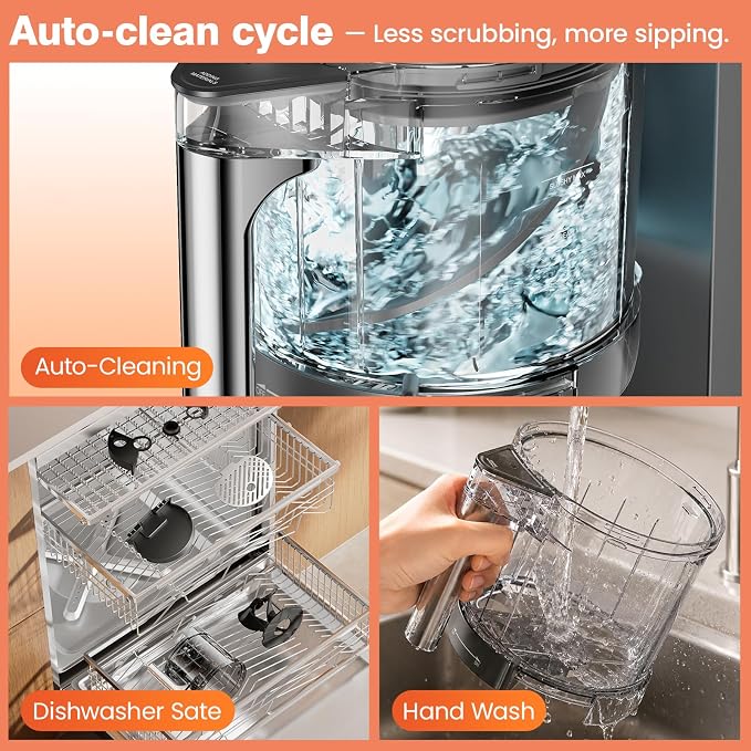 Slushie Machine, Ice Cream Maker, Slushy Machine for Home and Families, No ice needed with Rapid Chill & Temperature Control, Multi-function for Margarita, Frappé, Easy to Clean, Grey