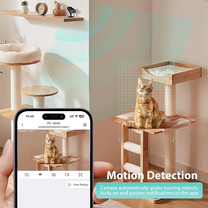Mini Camera, PIR Nanny Cam for Home | Motion Detection Without WiFi, Free 1-Year Cloud Storage, 4K HD Day & Night Recording Smart Mini Camera for Home/Baby/Pet (1, USB) (Black)