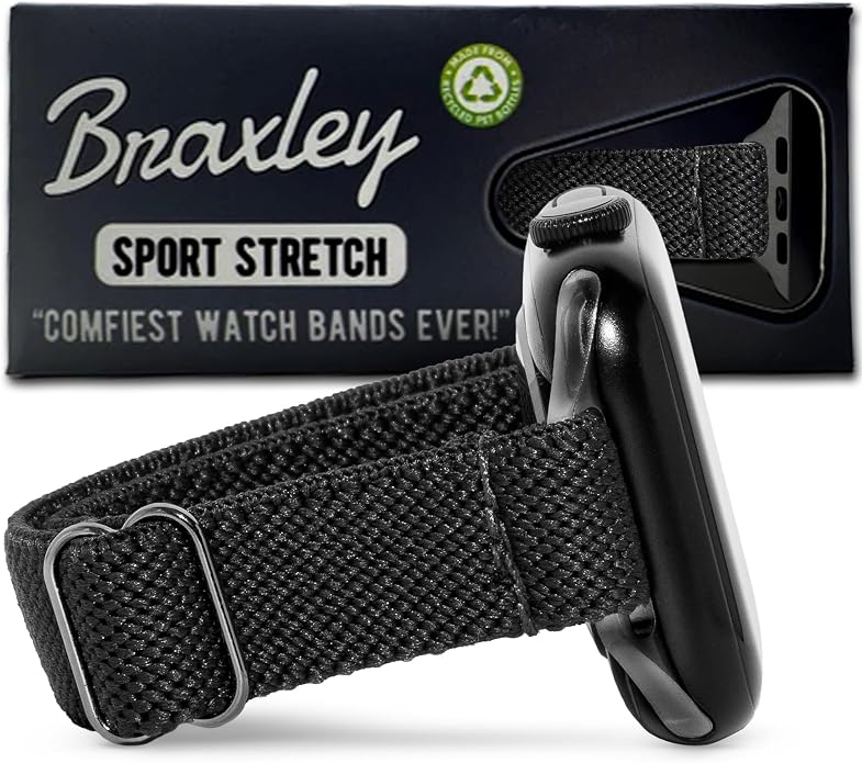 Braxley Bands for Apple Watches - Stretchy and Washable - Adjustable with Apple Watch Bands for Women & Men - Compatible with Apple Watch Series SE Ultra 9 8 7 6 5 4 3 2 1