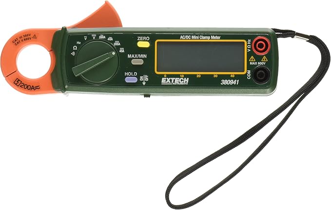 Extech 380941 200-Amp AC/DC High Resolution Mini Clamp Meter