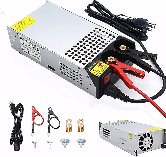 New Upgraded DIY SMPS 110V AC to DC 24V 33A 800W Power Supply Converter, 24v Power Supply,110V to 24V Voltage Transformer for Motor Pump CCTV 3D Printer Air Compressor Led (24V-33Amp-800W, 24V)