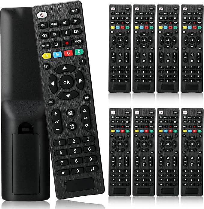 10 Pack Universal TV Remote Replacement Compatible with All Smart TV LED LCD HDTV 3D Series for Motel Hotel Nursing Home (Regular)