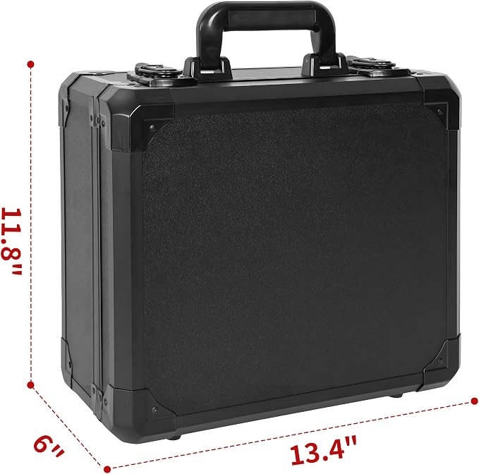 Protective Hard Case Shockproof Water-resistant with Customized DIY Foam Insert fit for Camera, Laptops, etc,13.5 X 11.6 X 6-Inch