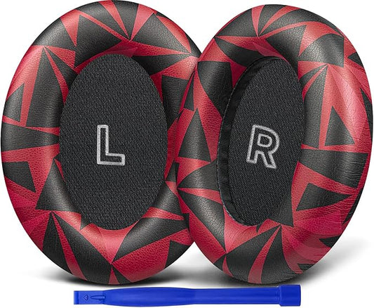 SOULWIT Replacement Earpads for Bose QC Ultra/New QuietComfort Ultra(2nd Gen) Wireless Headphones, Ear Pads Cushions with Softer Protein Leather, High-Density Noise Isolation Foam - Red Storm