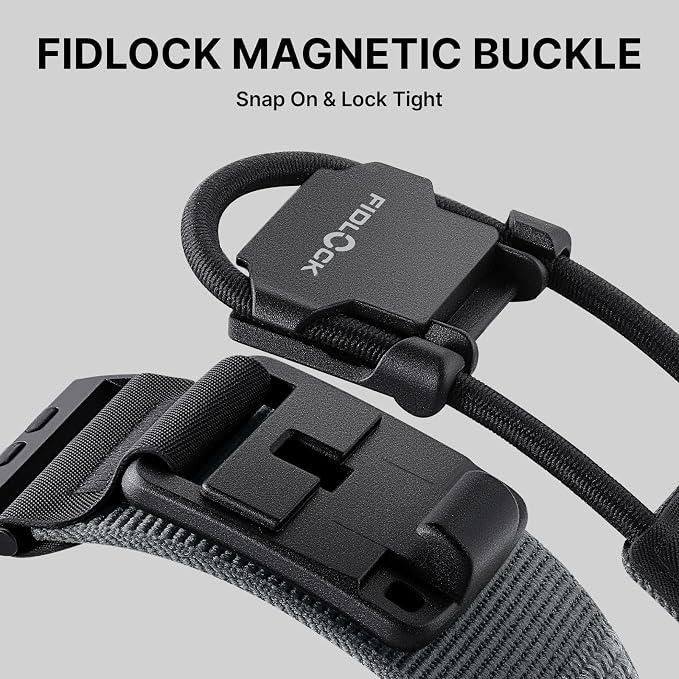 Bandletic Compatible with Apple Watch Bands for Men, Stretchy Nylon Sport Bands with Magnetic Fidlock Hook Rope Buckle for iWatch Ultra 3/2/1 49mm, Series 11/10 46mm, 9/8/7 45mm, SE/6/5/4 44mm