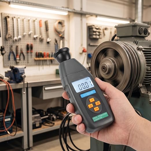 DT2239B NonContact LED Digital Tachometer High Precision RPM Meter for Industrial Motor Speed Measurement Tool with Stroboscope Function