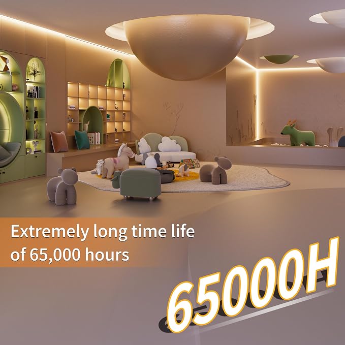 PAUTIX COB LED Strip Light 3780LEDs,Super Bright 8000Lumen 4000K Natural White 24ft,Dimmable 24V LED Tape Light with 3M Tape,RF Remote with Timer Function,48W Power Supply,for Bedroom,Home,Kitchen DIY
