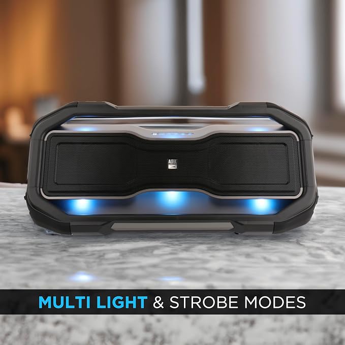 Altec Lansing - Portable Bluetooth Speaker, Waterproof IP67