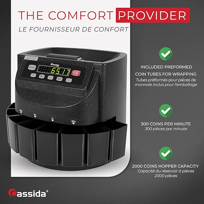 Cassida C200CAD Canadian Coin Counter/Sorter/Roller