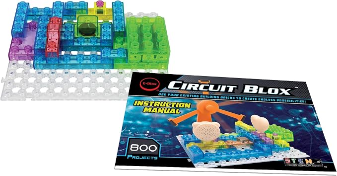 E-Blox Circuit Blox Builder - 800 Projects Circuit Board Building Blocks Coding Kit Toys Set for Kids Ages 8+, CB-0187