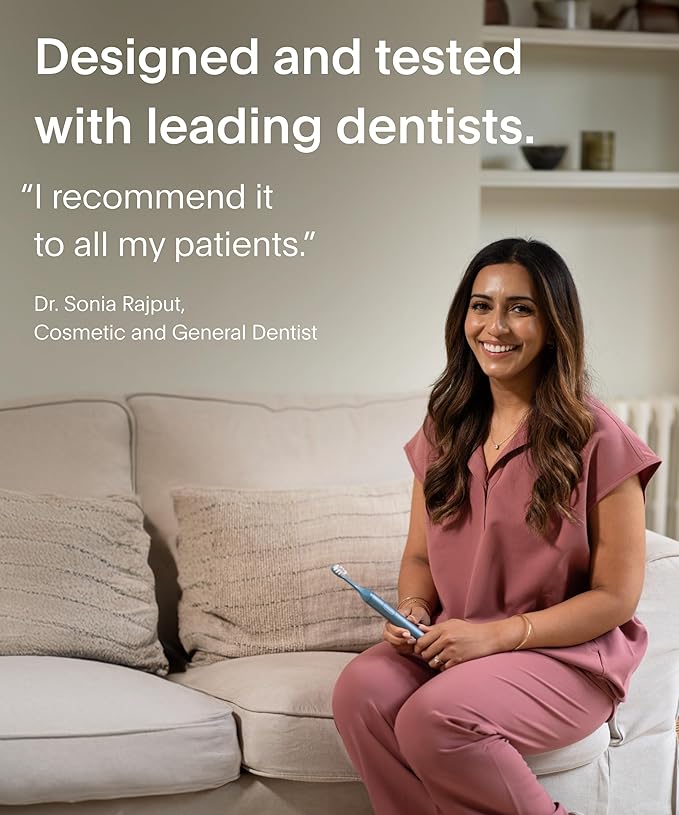 SURI Recyclable Plant-Based, Electric Toothbrush Heads - Long Lasting Replacement Heads | Compatible Only Sonic Electric Toothbrush - Sea Mist, Pack of 3