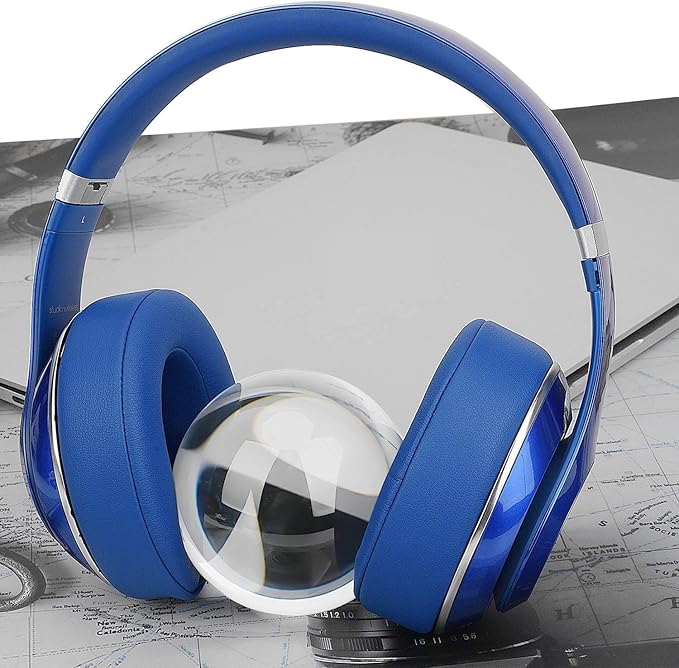 SoloWIT Replacement Ear Pads Cushions for Beats Studio 2 & Studio 3 Wired & Wireless Headphones, Earpads with Soft Protein Leather, Noise Isolation Memory Foam, Added Thickness - Blue